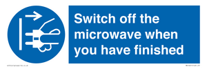 Switch off the microwave when you have finished